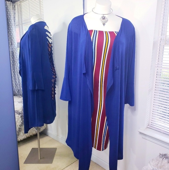 NWOT 💕Plus Size Duster Cardigan Sweater with Rips - Picture 3 of 6